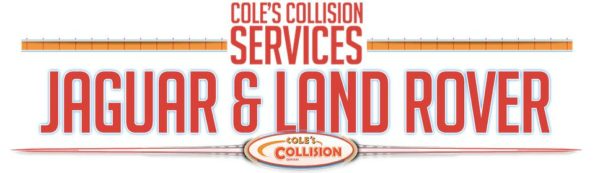 Col's Collision Services Jaguar & Land Rover logo in red and orange on white background