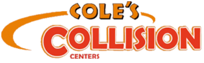 Cole’s Collision Centers logo in orange and black with a swoosh graphic