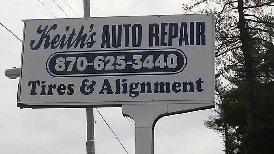 Keith's Auto Repair sign outdoors