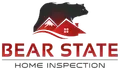 The logo for bear state home inspection shows a bear and a house.