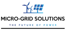 The micro-grid solutions logo shows a wind turbine and solar panels.
