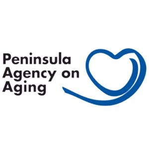 A logo for the peninsula agency on aging