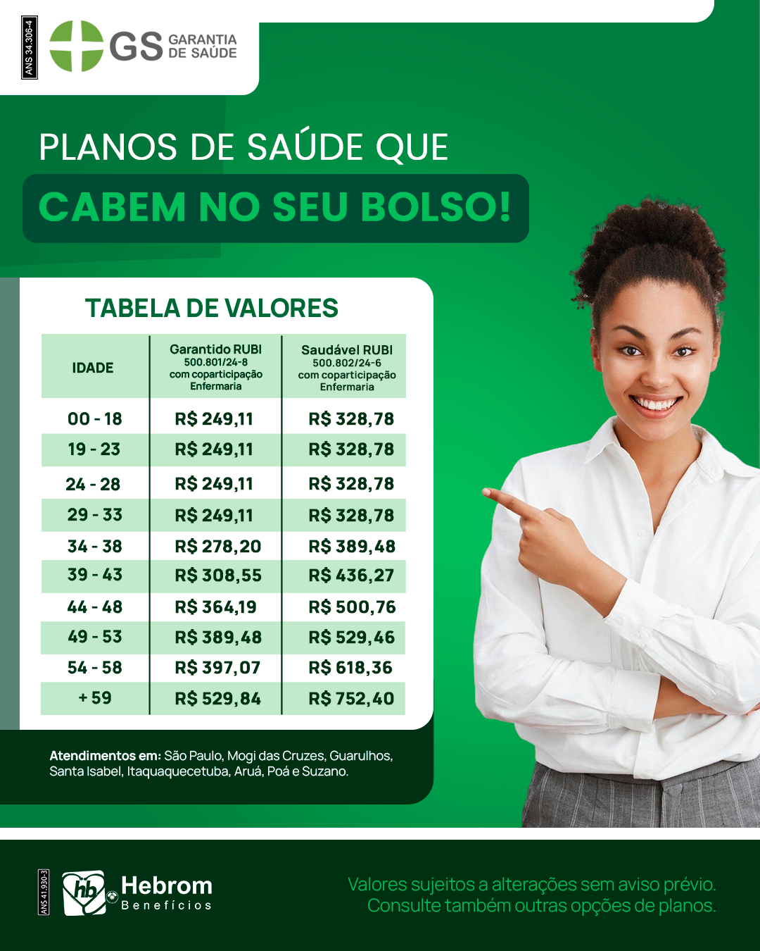 Post do plano Garantia de Saúde com o valor a partir de R$ 577,54