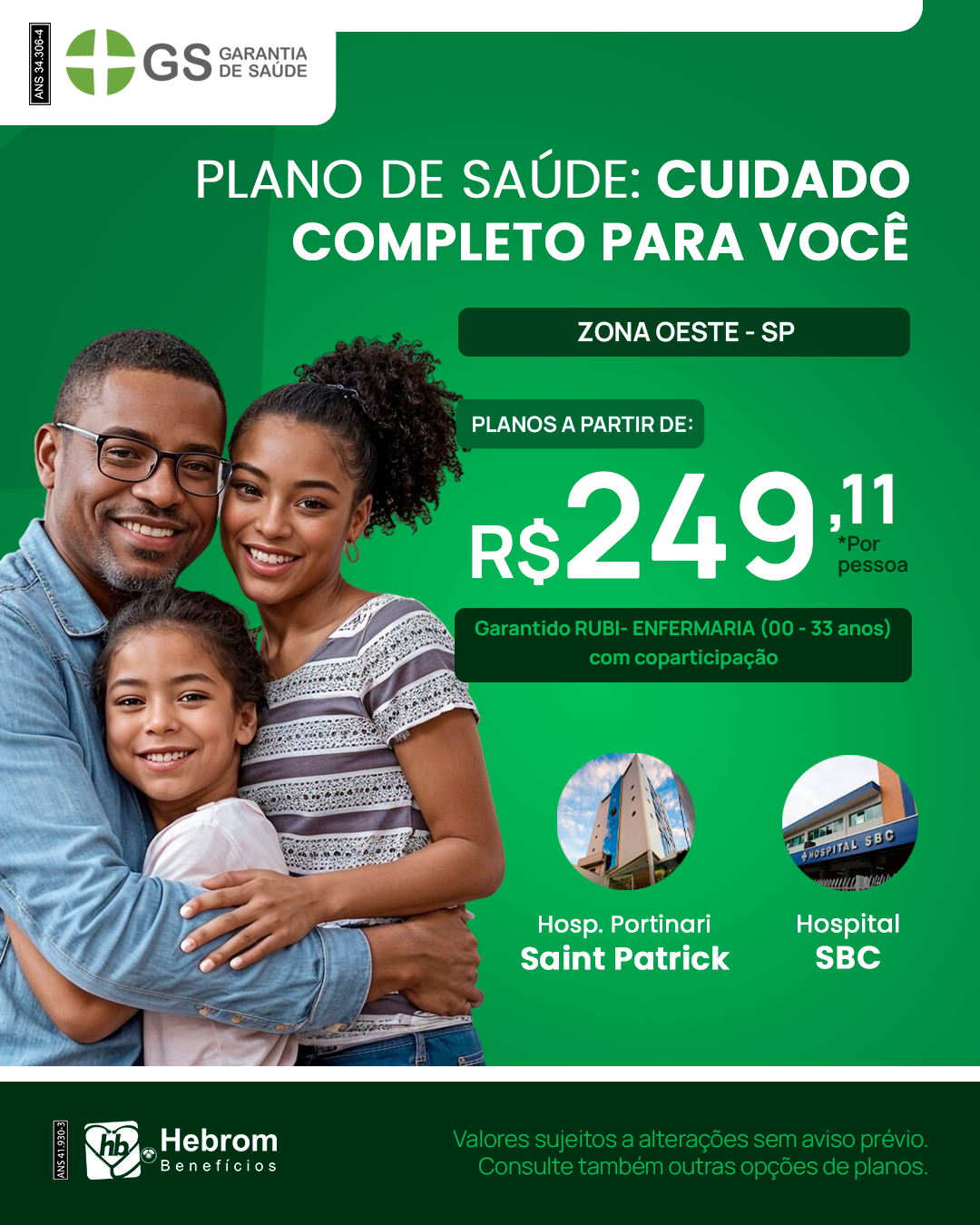 Post do plano Garantia de Saúde com o valor a partir de R$ 159,09
