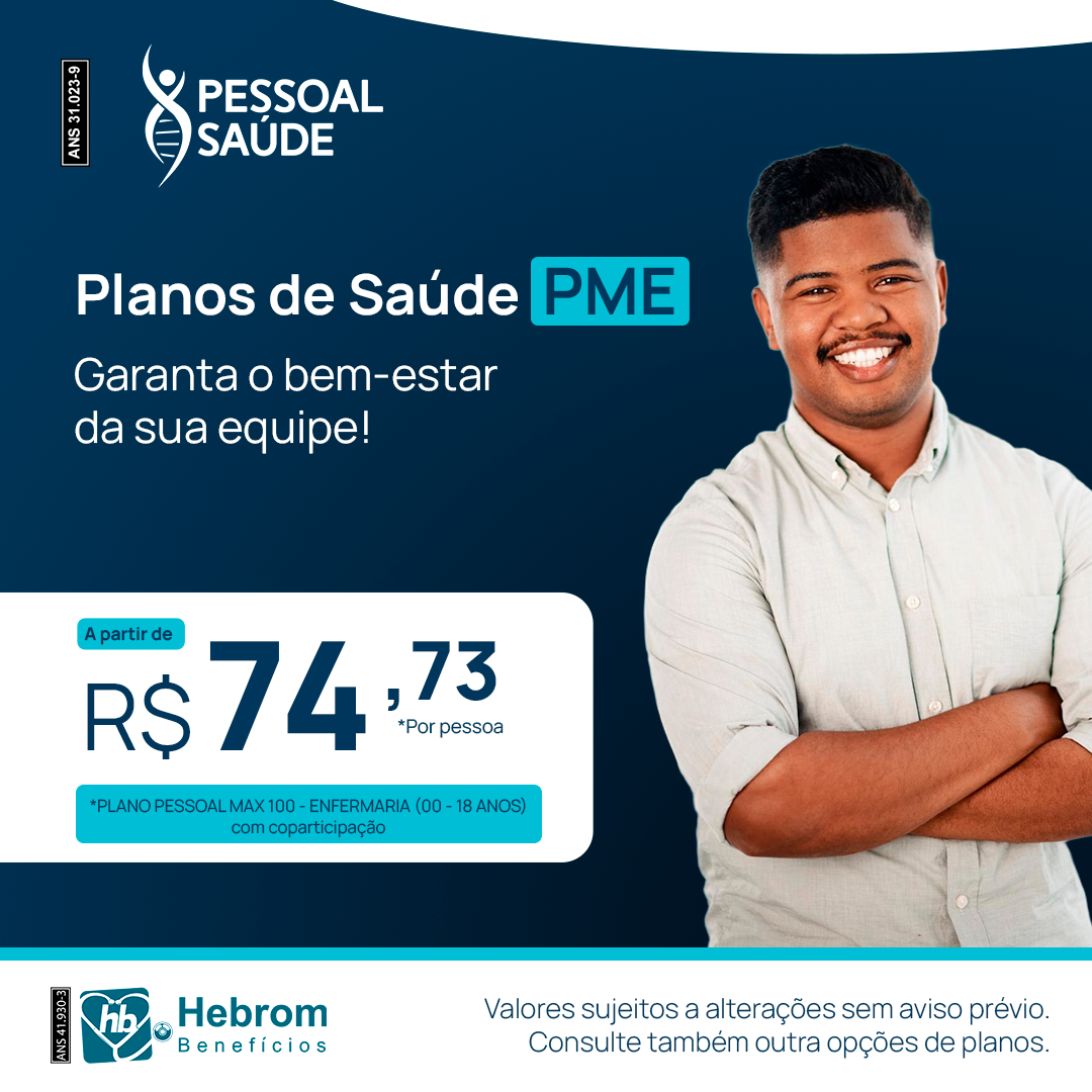Post do plano Pessoal Saúde com o valor a partir de R$ 74,73
