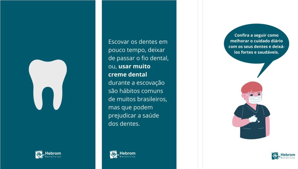 folheto com dicas sobre dentes fortes