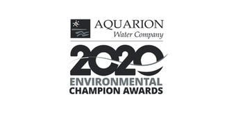 Aquarion Water Company 2020 Environmental Champion Awards logo in black and white