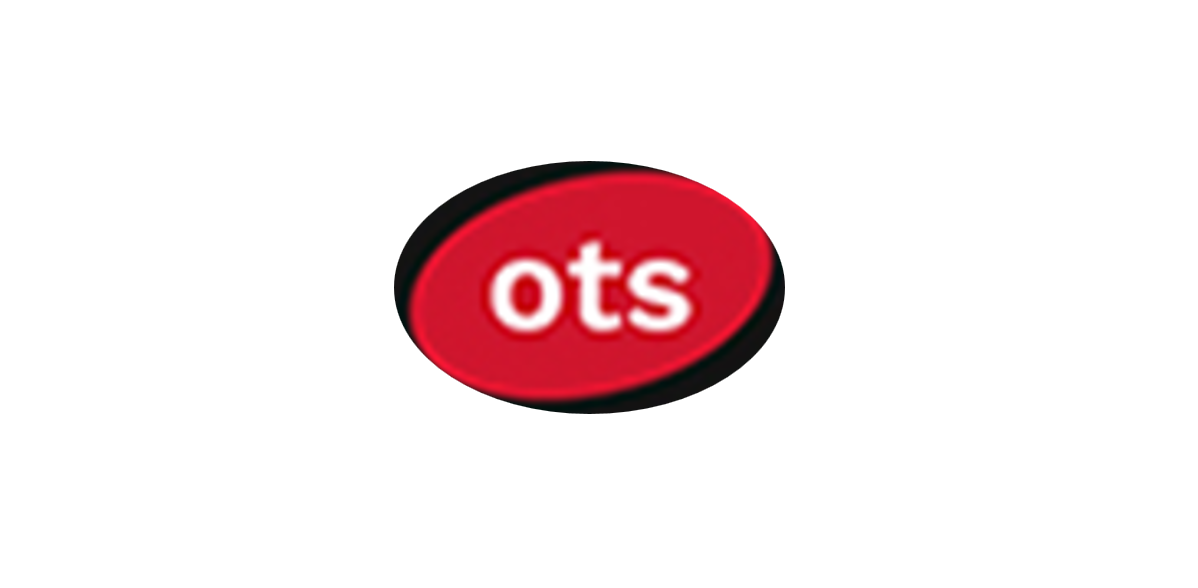 Red oval logo with white