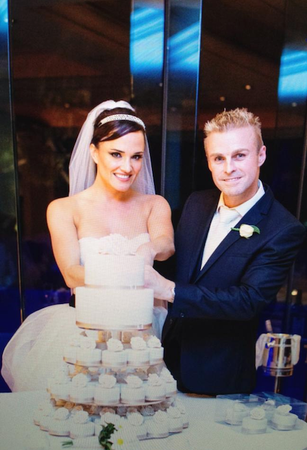 Glenn cutting wedding cake - Glenn Hargraves on the Gold Coast, QLD