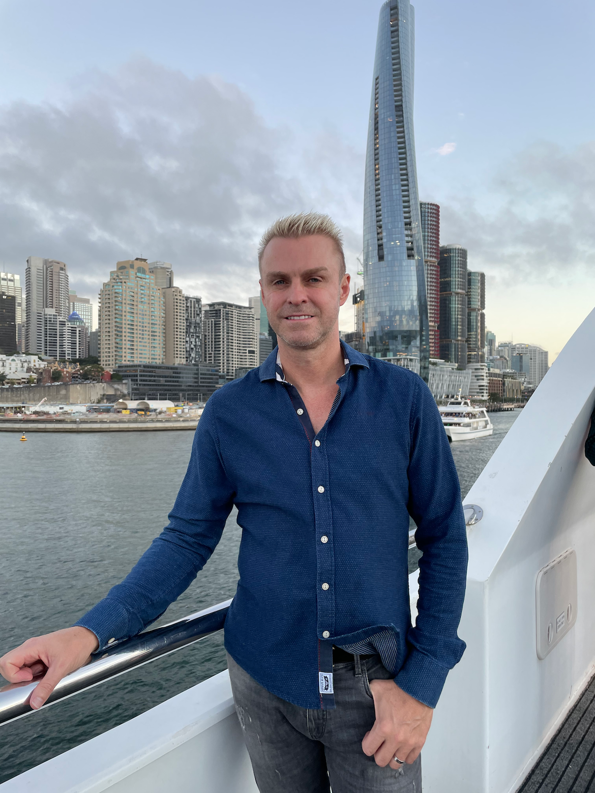 Glenn in Sydney Harbour - Glenn Hargraves on the Gold Coast, QLD