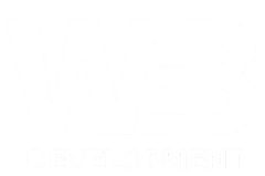 The logo for wb development is white on a black background.