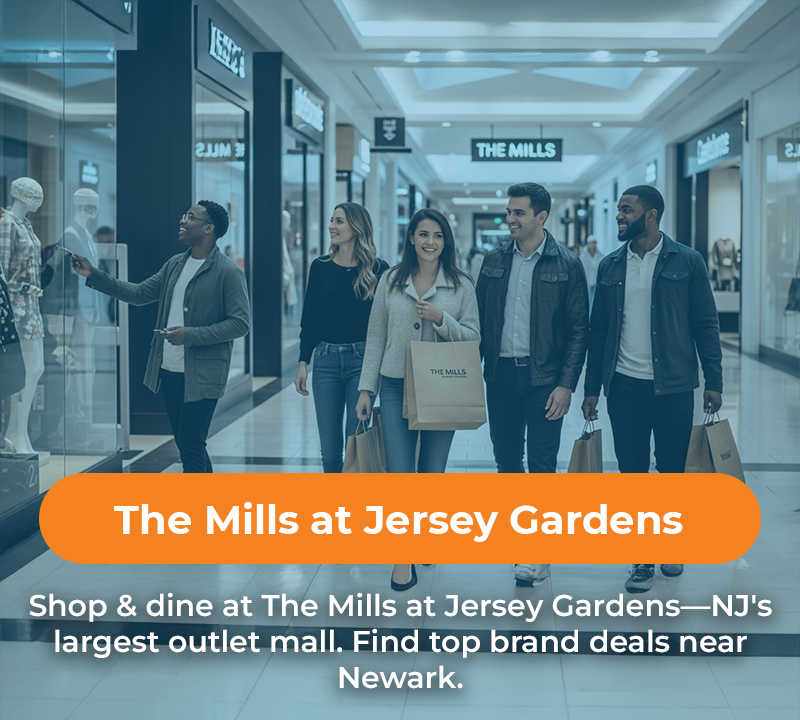 People shopping at the Mills at Jersey Gardens mall.