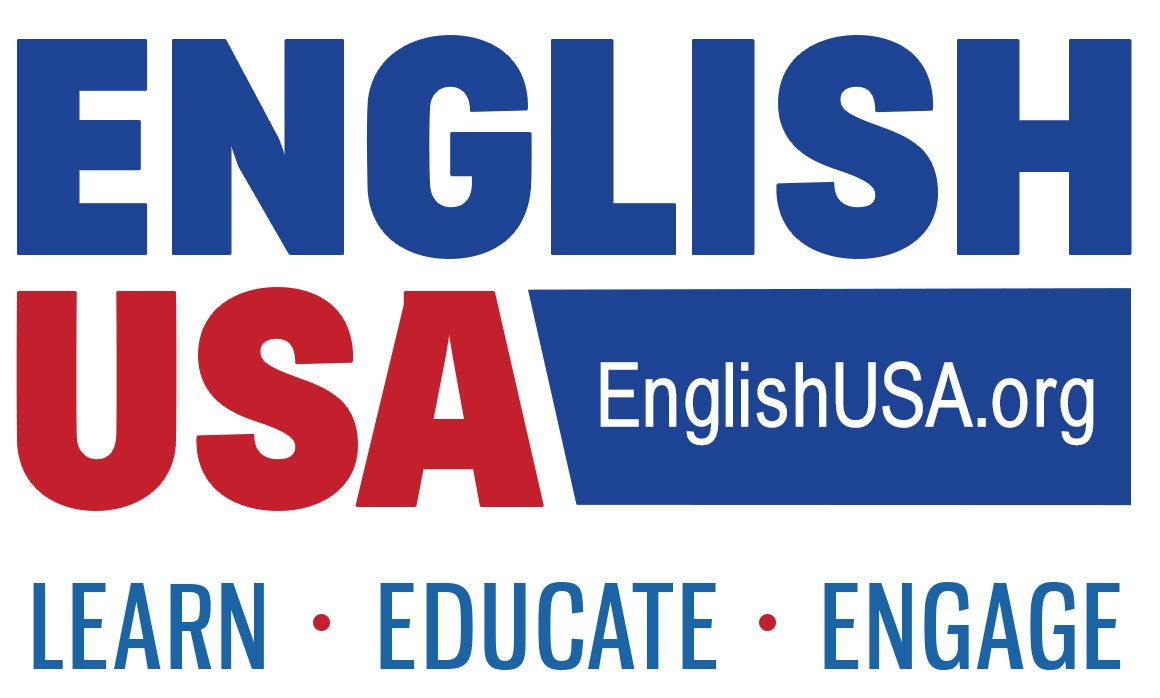 A logo for english usa that says learn educate engage