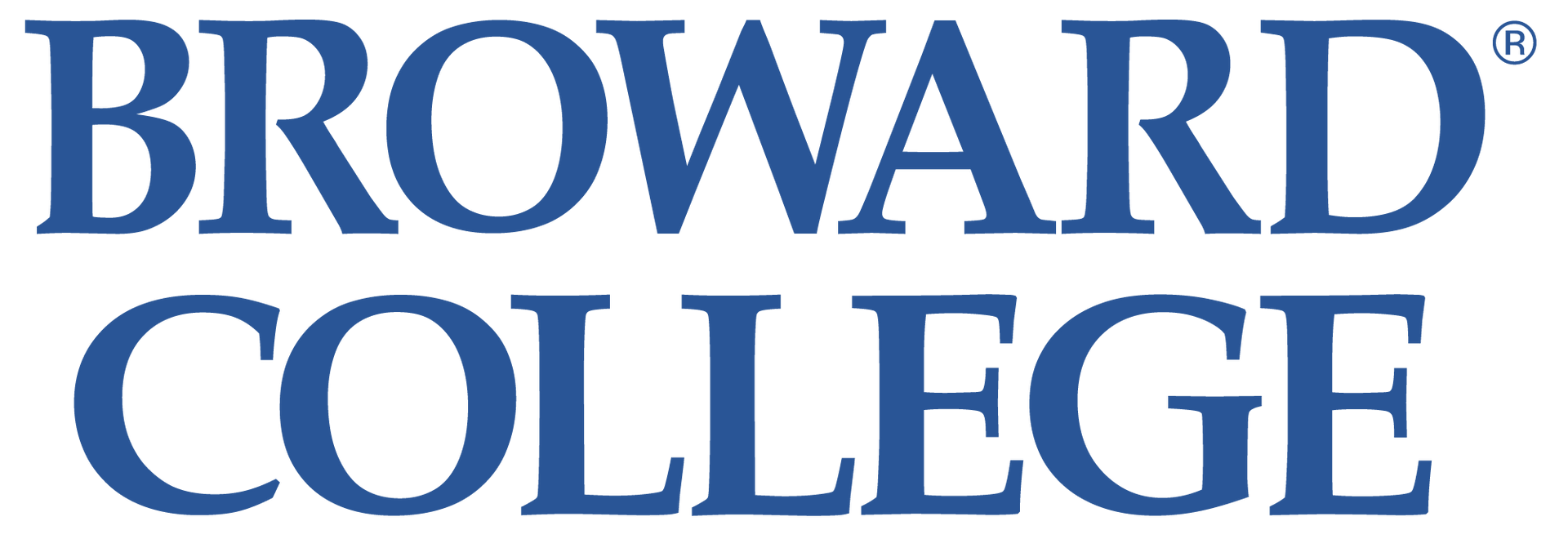 Broward College logo in blue serif text