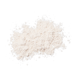 A pile of white powder on a white background.
