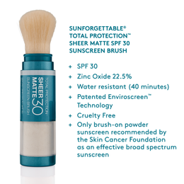 Sunforgettable total protection sheer matte spf 30 sunscreen brush