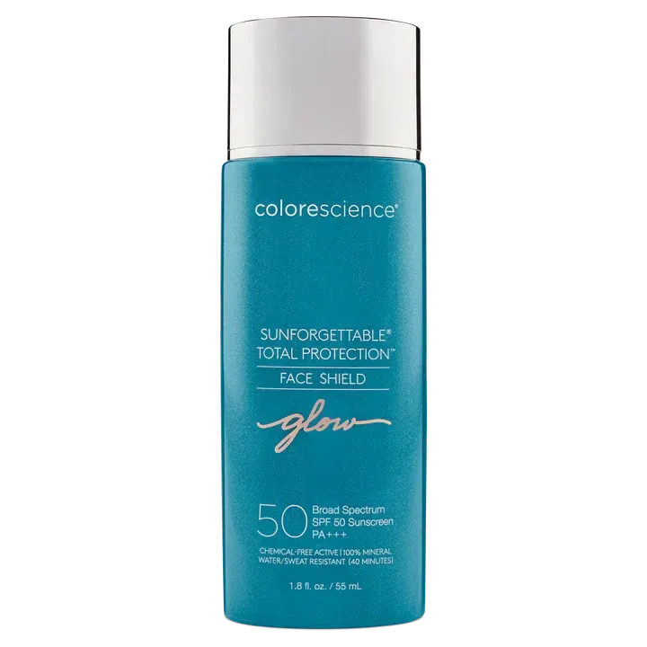 A bottle of colorscience sunforgettable total protection face shield glow