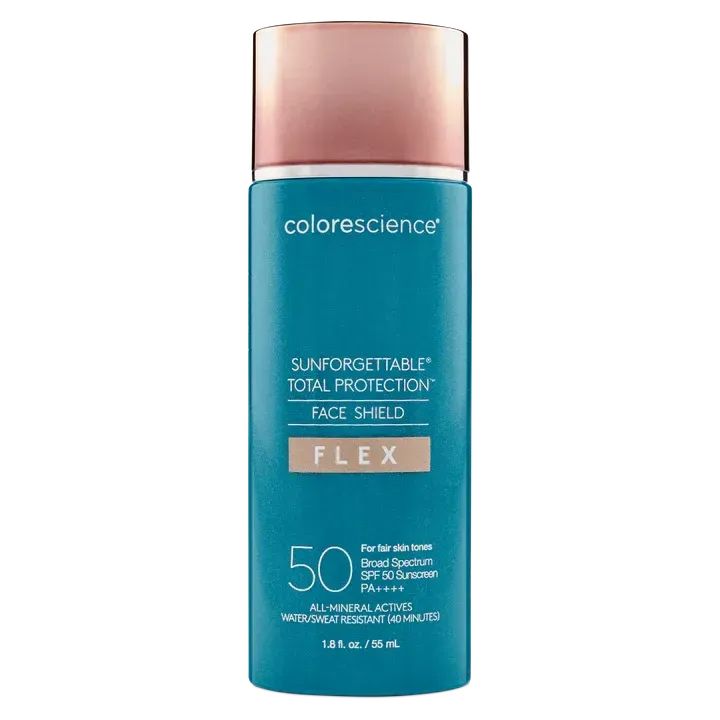 A bottle of colorscience sunforgettable total protection face shield flex