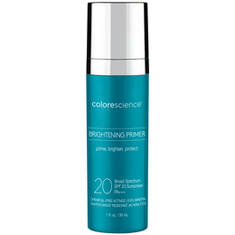 A bottle of colorscience brightening primer with spf 20