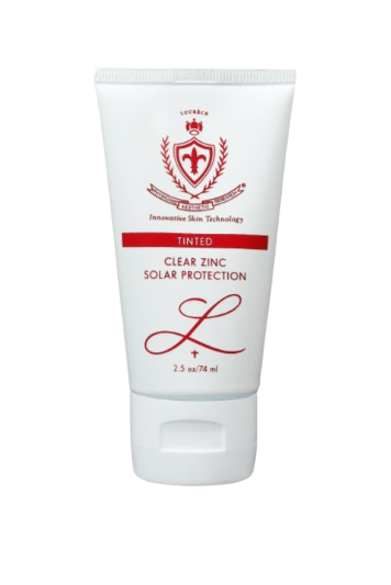 A tube of clear zinc solar protection lotion