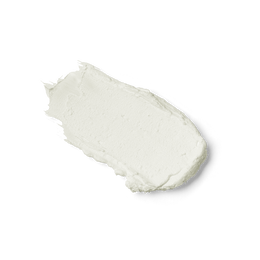 A swatch of white cream on a white background.