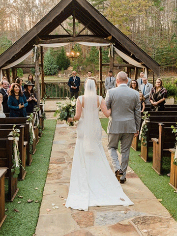 Father Walking Bride Down the Aisle-Divine Marriage Union-Savannah, GA Father Walking Bride Down the Aisle-Divine Marriage Union-Savannah, GA