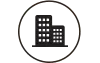 Black dollar sign symbol inside a white circle.