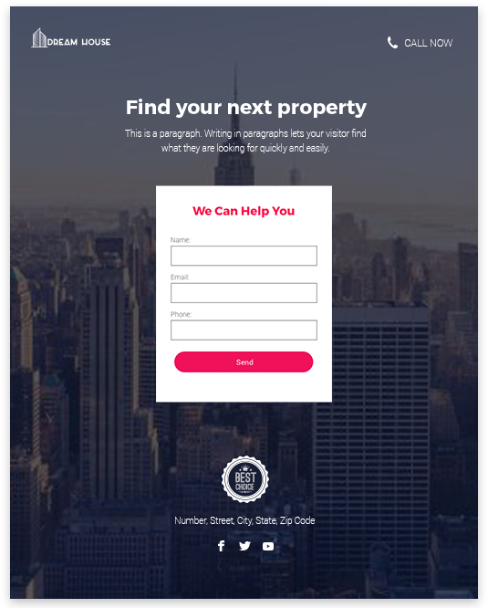 Real Estate Landing Page