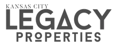 Kansas City Legacy Properties logo in dark gray lettering on white background.