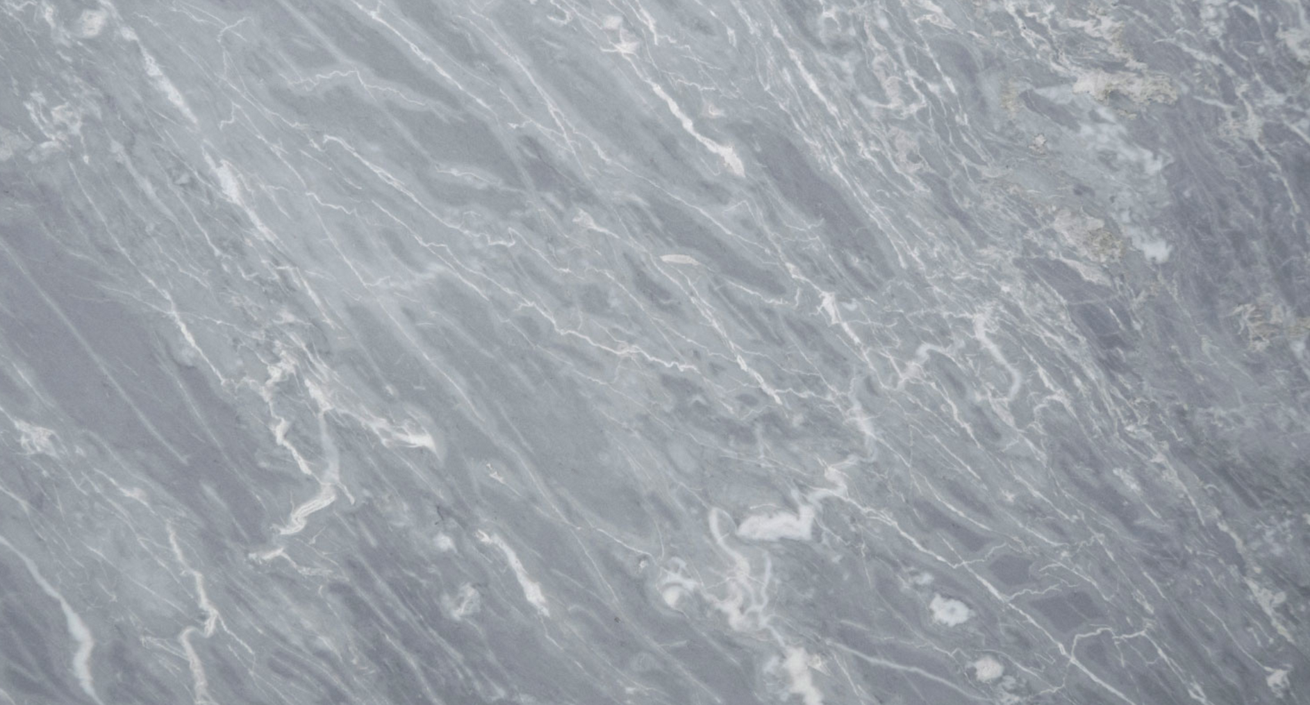 White marble with gray veining.