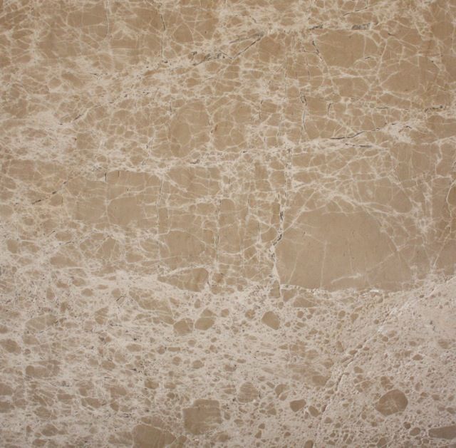 Beige marble with white veining.