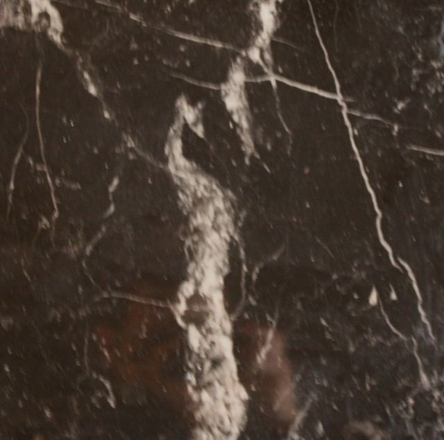 White marble with gray veining.
