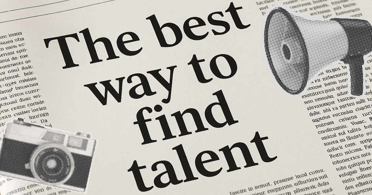black & white newspaper article image