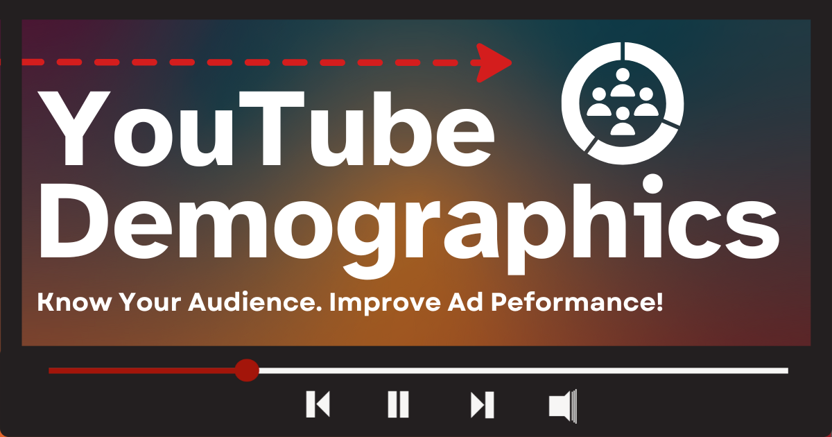 A sign that says youtube demographics on it