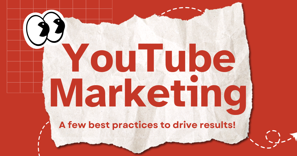 A piece of paper with the words youtube marketing written on it