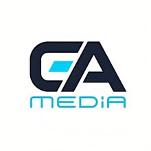 GA Media logo in dark navy and cyan on a white background