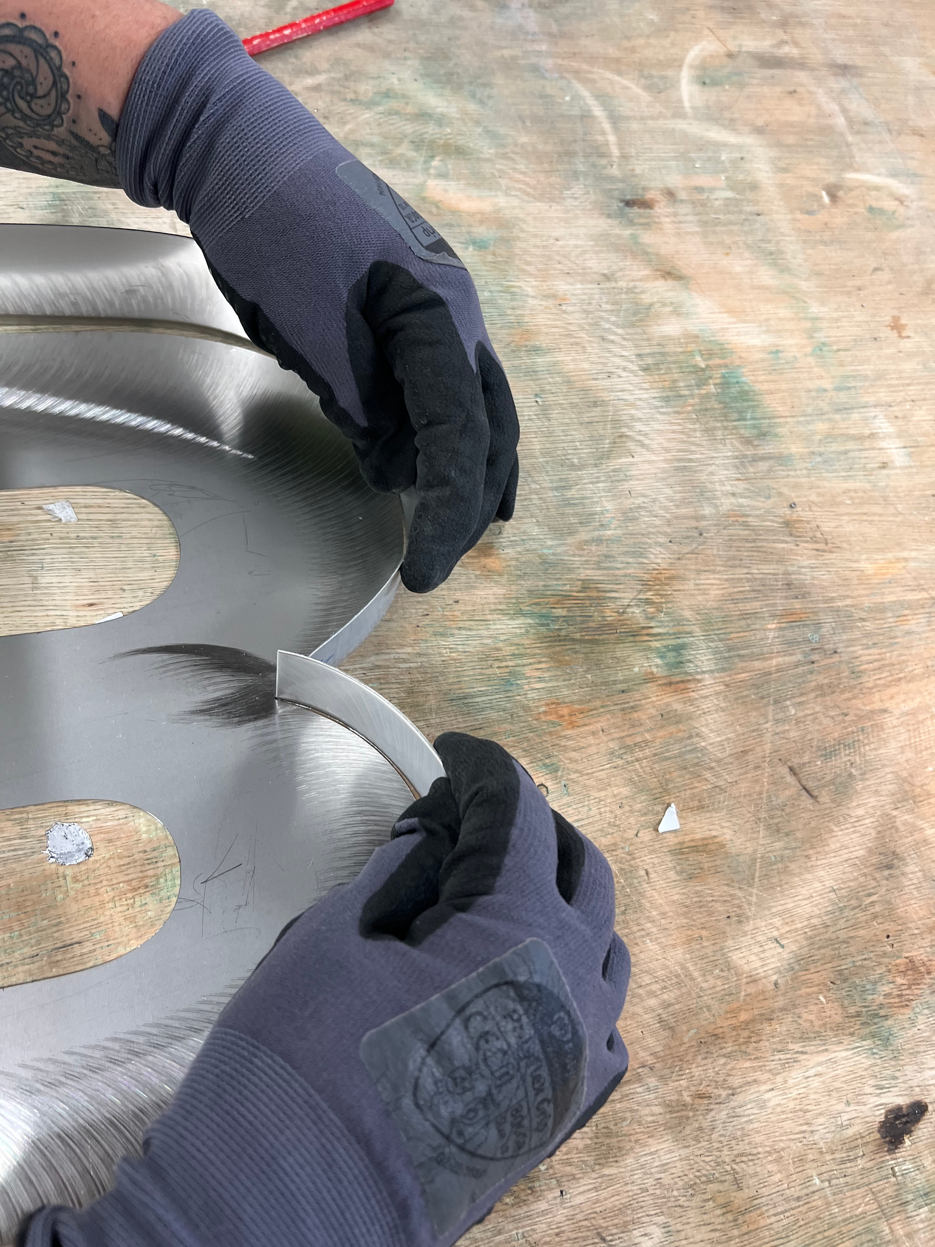 making signs 3D letters in brushed stainless steel Gloucester