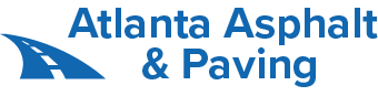 Logo of Atlanta Asphalt & Paving, blue road graphic, blue text.