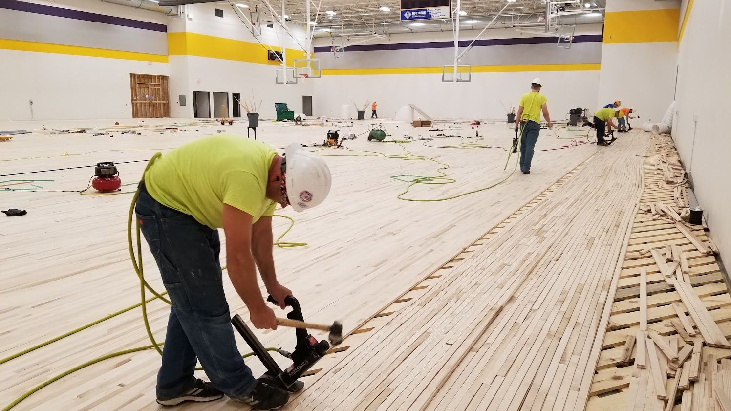 Wolfpack Gymnasium — New London, WI — Stalker Sports Floors