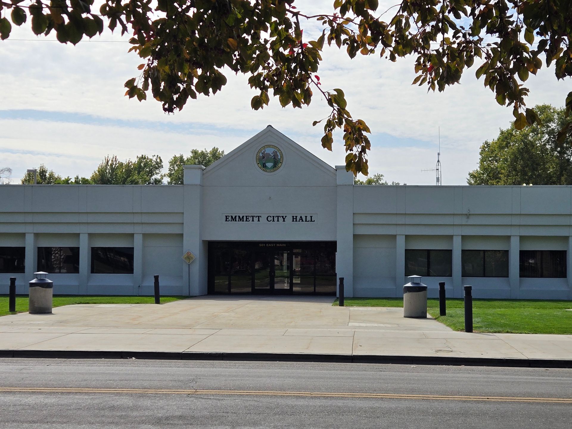 White building with