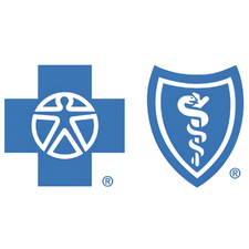 Blue Cross and Blue Shield logos side by side on a white background