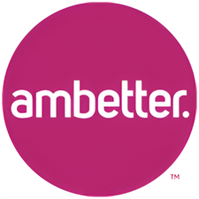 Magenta circle logo with white “ambetter.” text and small TM mark