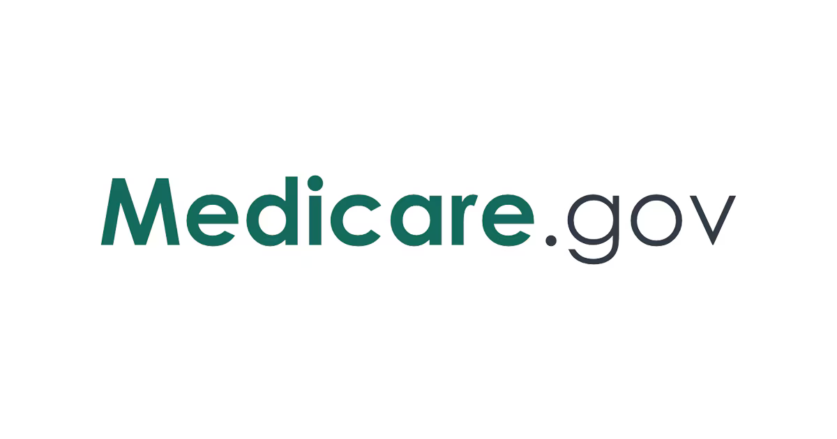 Medicare.gov logo with teal and gray text on a white background