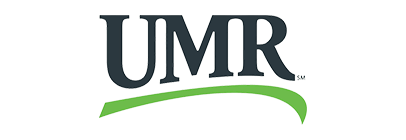UMR logo in dark gray with a green curved underline on a white background