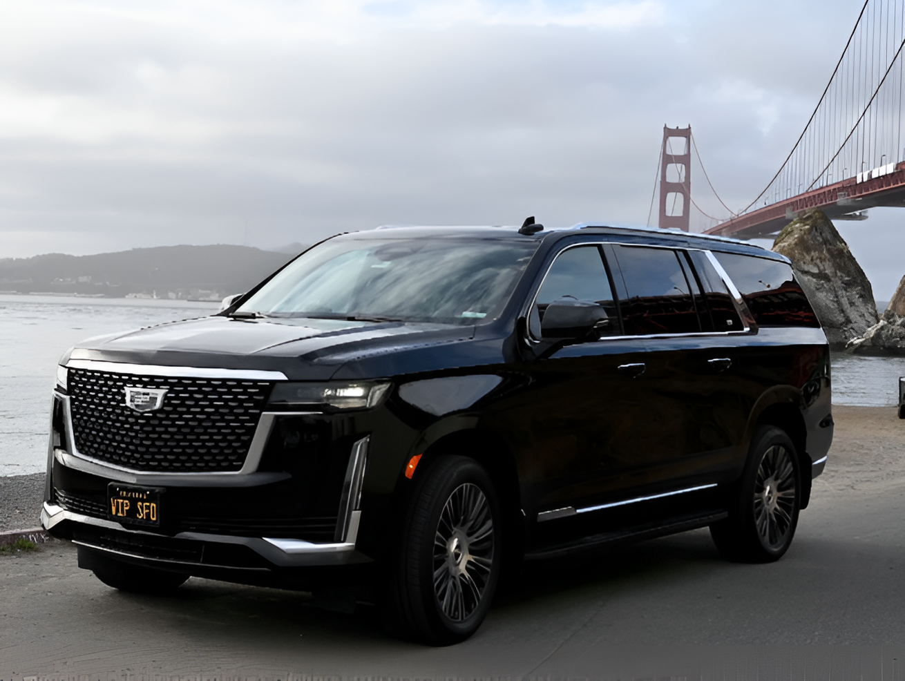 Black Cadillac Escalade in the San Francisco Bay Area
