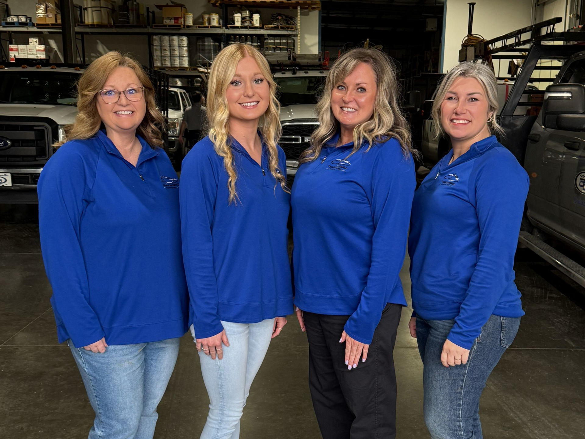 Office ladies at Thoroughbred Contractors