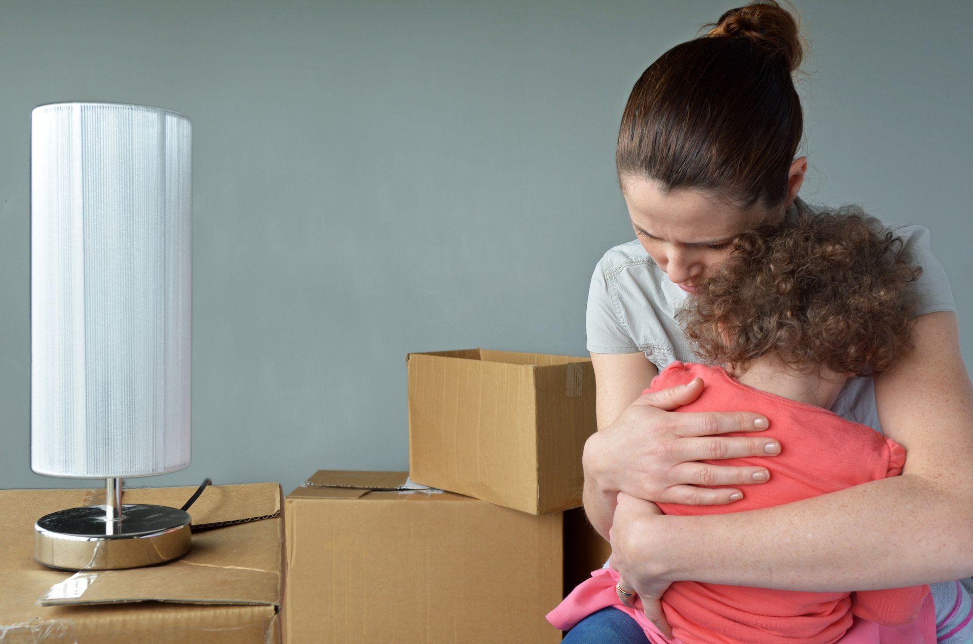 woman and child being evicted in MN
