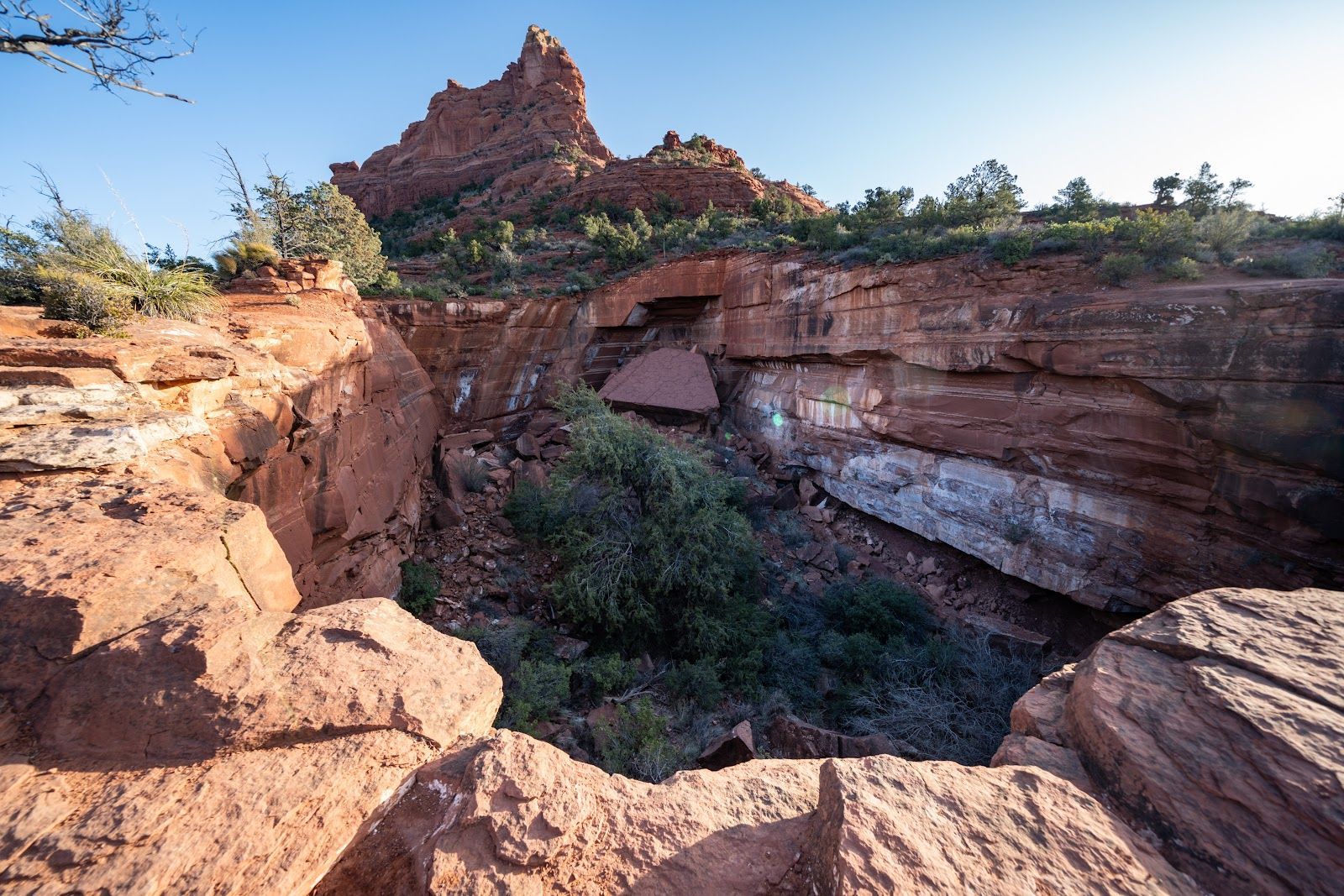 Devil's Kitchen sinkhole along the Soldier Pass Trail in Sedona, Arizona