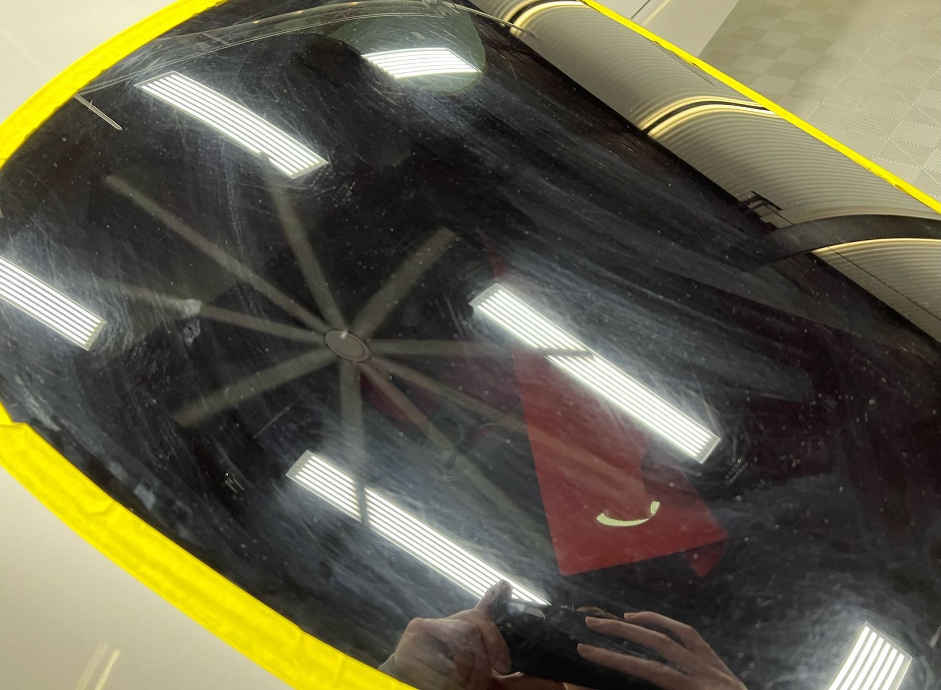 aircraft window before