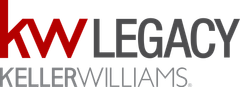 The kw legacy keller williams logo is red and black on a white background.
